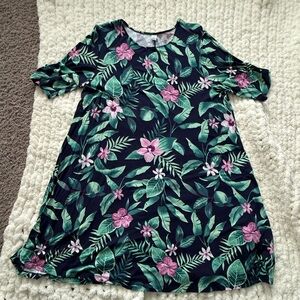 Old Navy Green and Pink Floral women’s Dress